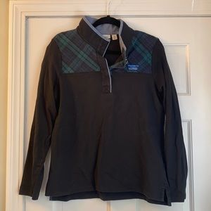 LL Bean 1/4 button up pull over